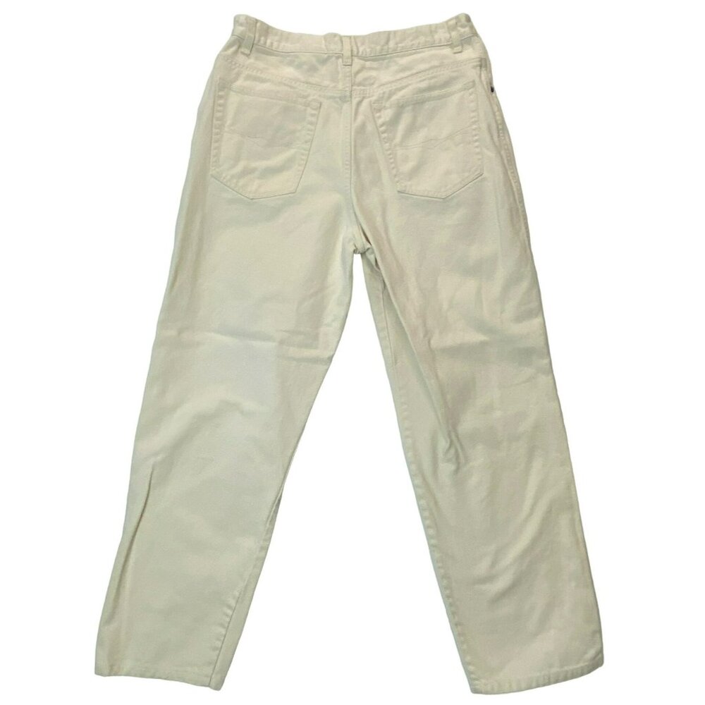 Vintage Bugle Boy for Her High Rise Mom Jeans 28 x 26 Cream Off White 90s Y2K - Picture 8 of 8